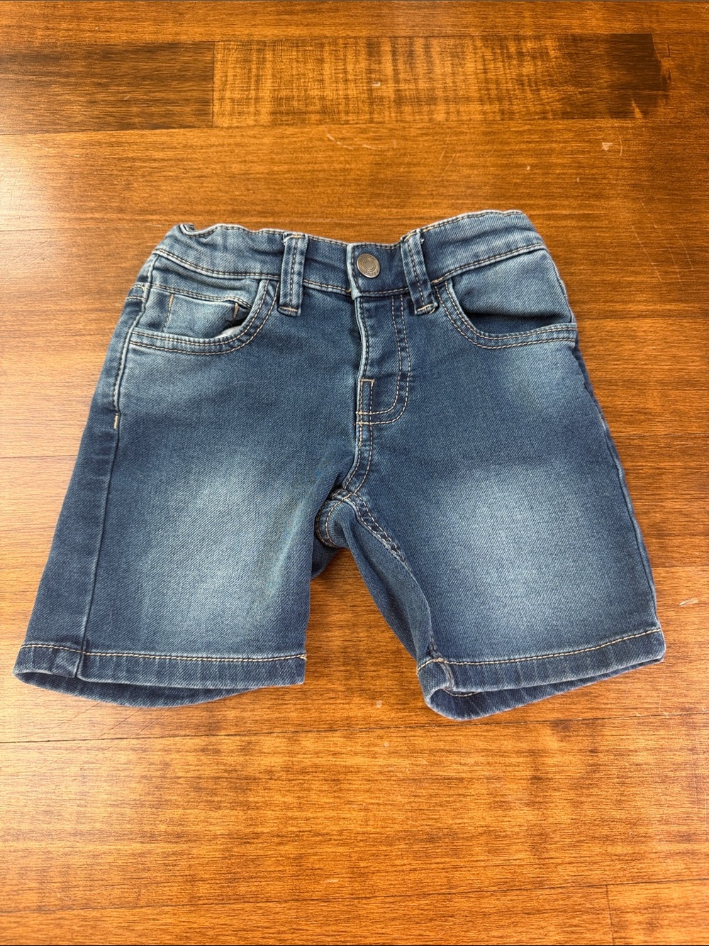 Mayoral Blue Washed Denim Shorts